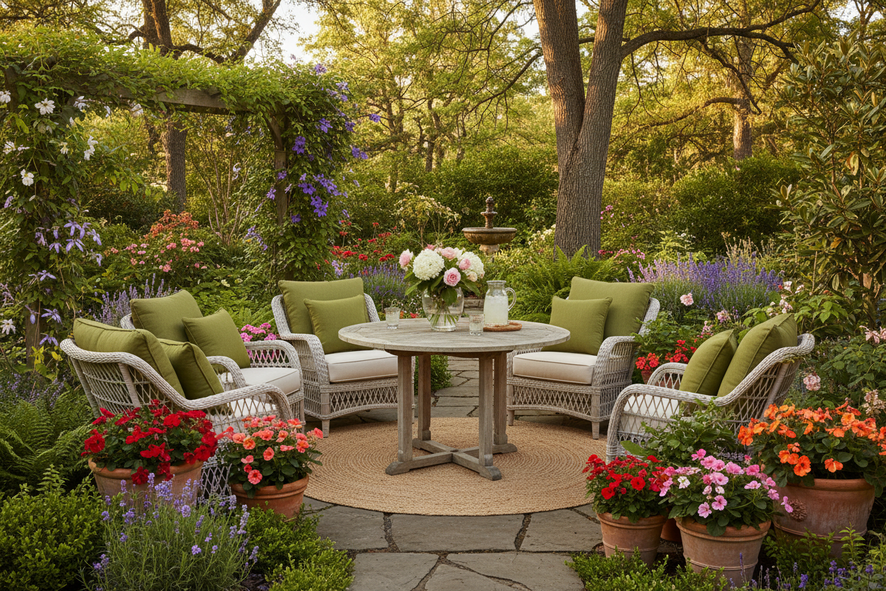 outdoor seating setup