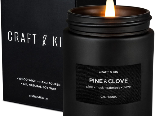 65a3d648b5d1fedadb287640d2f166a0.png Premium Pine & Clove Candle | Black Christmas Scented Candles for Home | Christmas Tree Candle | Long Lasting with 45 Hour Burn Time, 7.6Oz | Soy Holiday Candles | Aromatherapy at Home