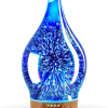 Oil Diffuser 3D Glass Aromatherapy Ultrasonic Humidifier, Air Refresh Auto Shut-Off, Timer Setting, BPA Free for Home Hotel Yoga Leisure SPA Gift 150Ml Last 6H