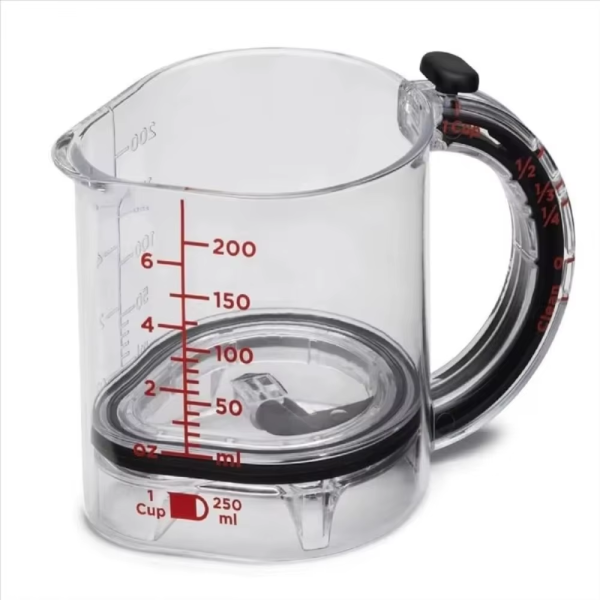 861a60fa0f19e352b4e573a84a6f3f5b.png 4-In-1 Adjustable Measuring Cup Portable Measuring Container Multi-Functional Measuring Cup Ith Scraper-Style Seal Base